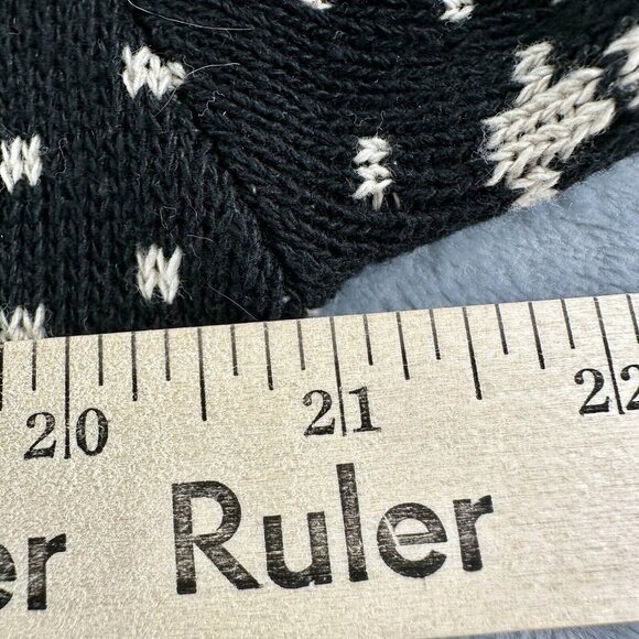 ANYBODY Collection Owl Sweater Women’s Lg Black/Tan Open Front Long Sleeve READ* - Picture 5 of 15